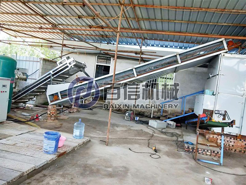  山東大蒜烘干生產(chǎn)線現(xiàn)場安裝完畢